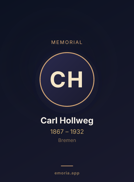 Memorial portrait of Carl Hollweg