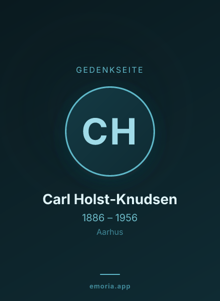 Gedenkportrait von Carl Holst-Knudsen
