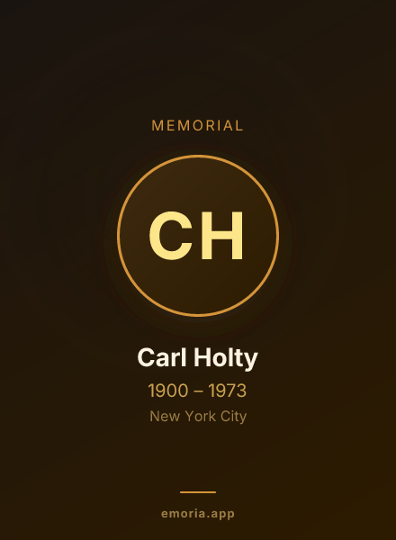 Memorial portrait of Carl Holty