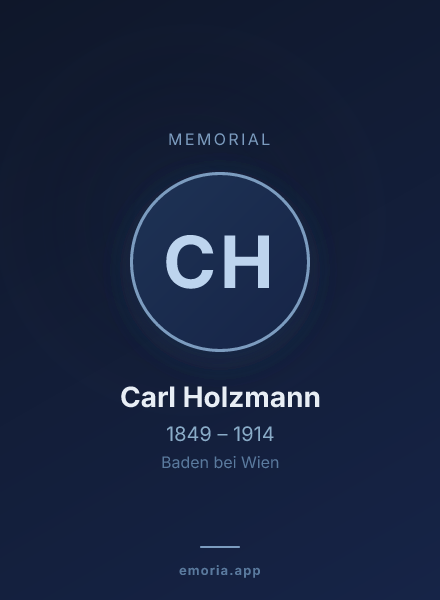 Memorial portrait of Carl Holzmann