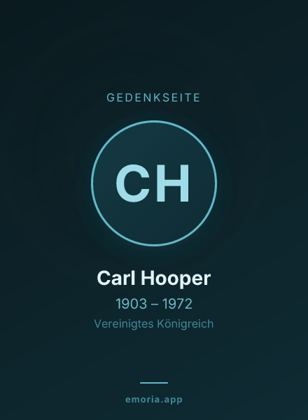 Gedenkportrait von Carl Hooper