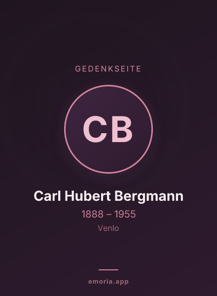 Gedenkportrait von Carl Hubert Bergmann
