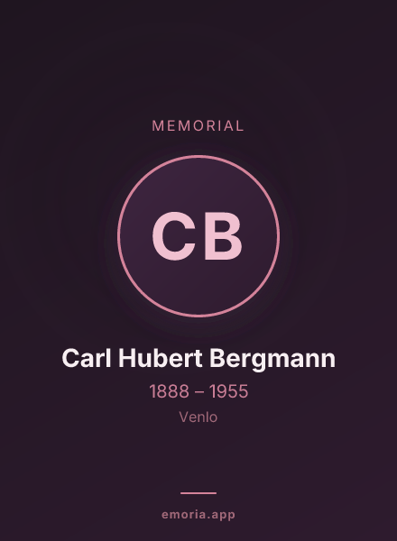 Memorial portrait of Carl Hubert Bergmann