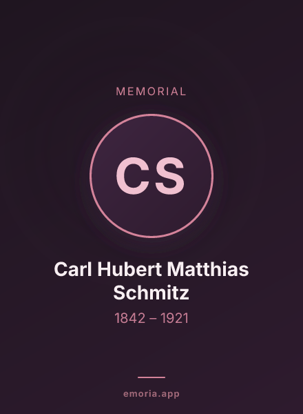 Memorial portrait of Carl Hubert Matthias Schmitz