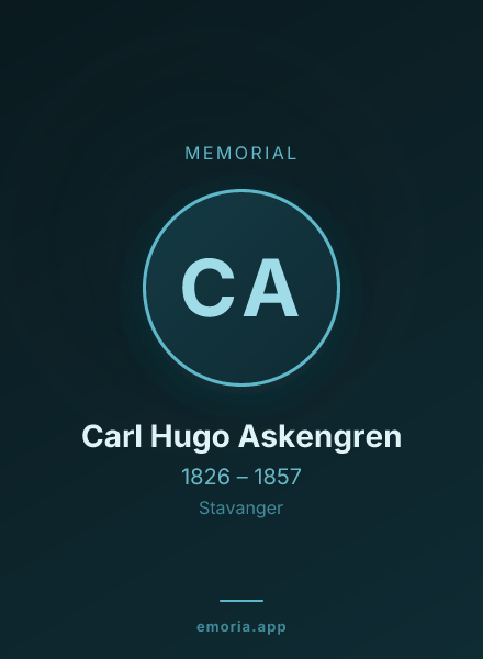 Memorial portrait of Carl Hugo Askengren