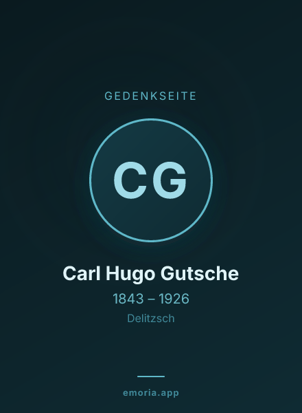 Gedenkportrait von Carl Hugo Gutsche