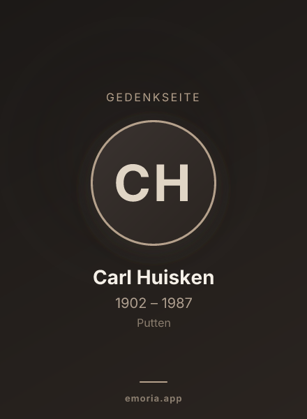 Gedenkportrait von Carl Huisken