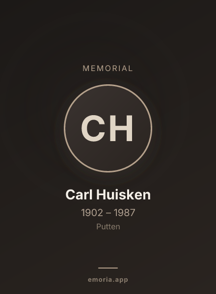 Memorial portrait of Carl Huisken