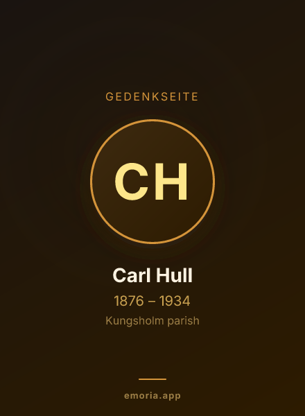 Gedenkportrait von Carl Hull