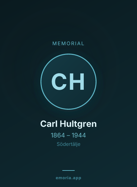 Memorial portrait of Carl Hultgren