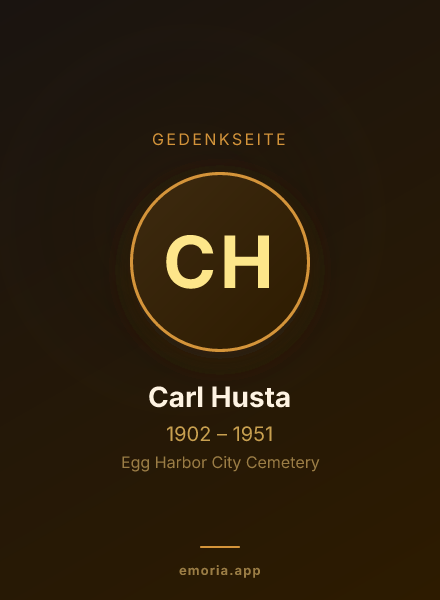 Gedenkportrait von Carl Husta
