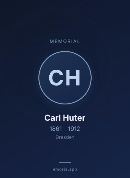 Memorial portrait of Carl Huter
