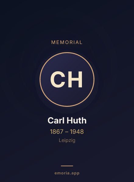 Memorial portrait of Carl Huth