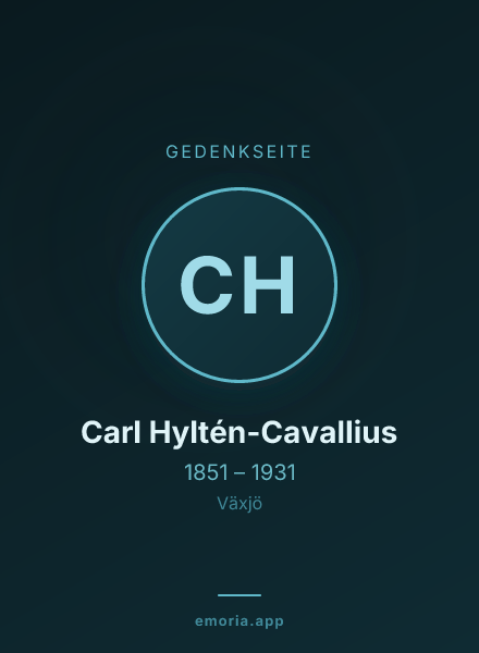 Gedenkportrait von Carl Hyltén-Cavallius