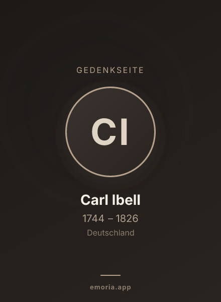 Gedenkportrait von Carl Ibell