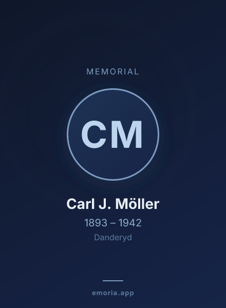Memorial portrait of Carl J. Möller
