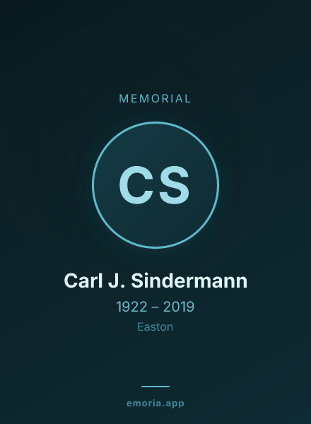 Memorial portrait of Carl J. Sindermann