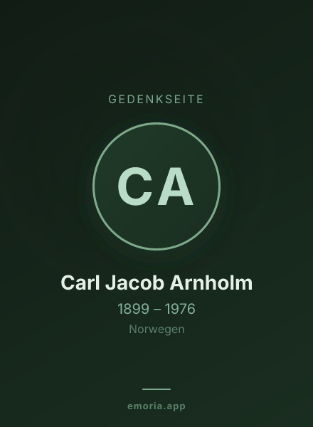 Gedenkportrait von Carl Jacob Arnholm