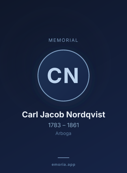 Memorial portrait of Carl Jacob Nordqvist