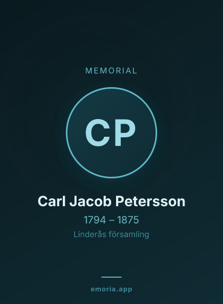 Memorial portrait of Carl Jacob Petersson