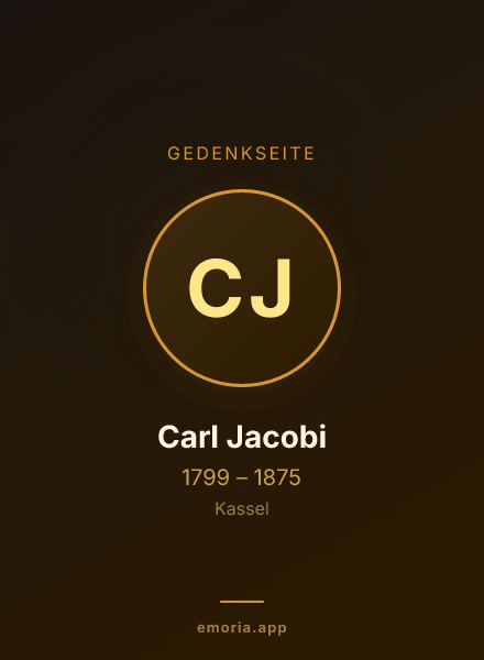 Gedenkportrait von Carl Jacobi
