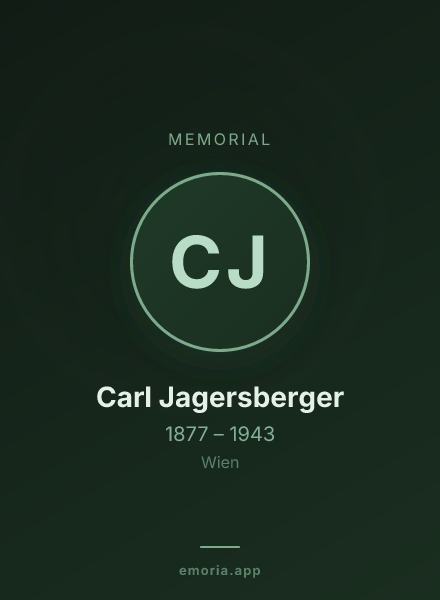 Memorial portrait of Carl Jagersberger