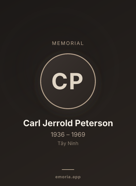 Memorial portrait of Carl Jerrold Peterson