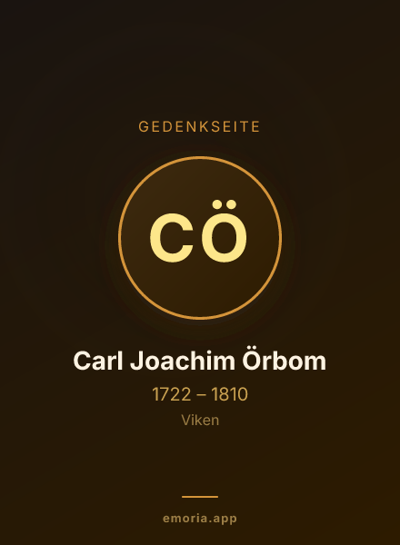 Gedenkportrait von Carl Joachim Örbom