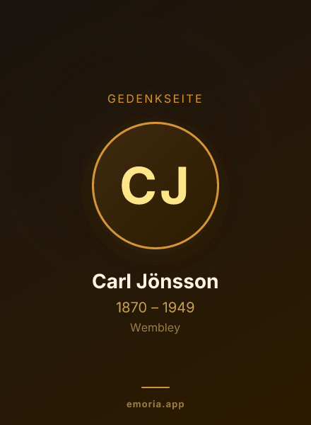 Gedenkportrait von Carl Jönsson