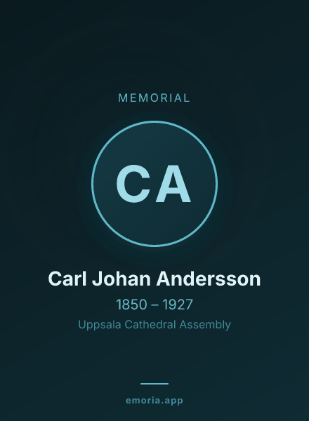 Memorial portrait of Carl Johan Andersson