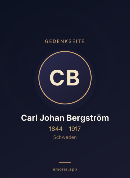Gedenkportrait von Carl Johan Bergström