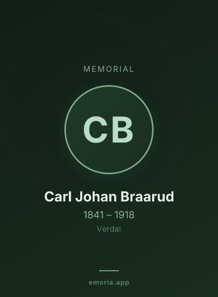 Memorial portrait of Carl Johan Braarud