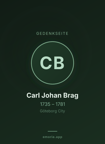 Gedenkportrait von Carl Johan Brag