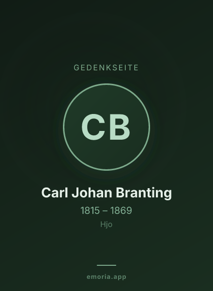 Gedenkportrait von Carl Johan Branting