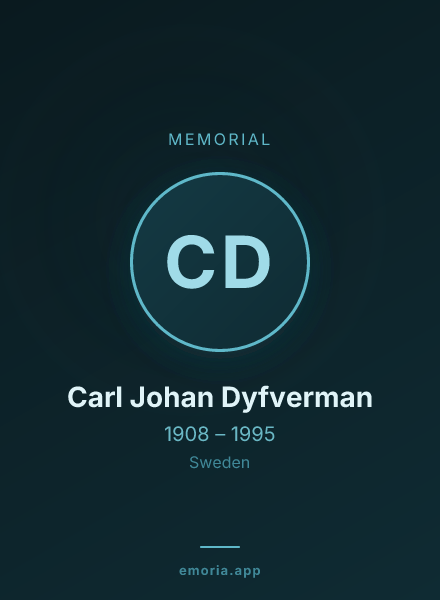 Memorial portrait of Carl Johan Dyfverman