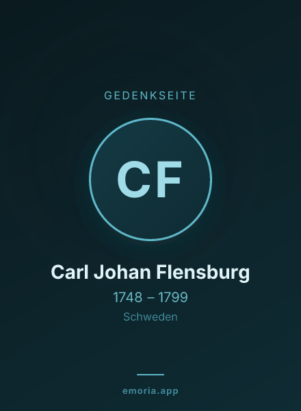 Gedenkportrait von Carl Johan Flensburg