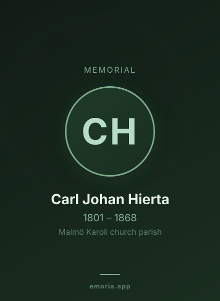 Memorial portrait of Carl Johan Hierta