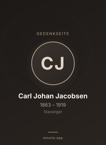 Gedenkportrait von Carl Johan Jacobsen