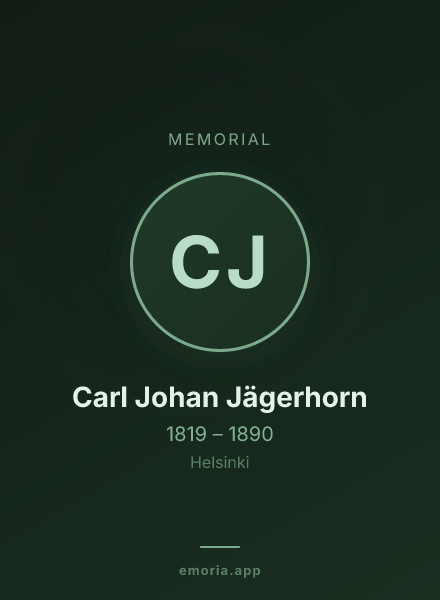 Memorial portrait of Carl Johan Jägerhorn