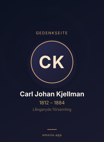 Gedenkportrait von Carl Johan Kjellman