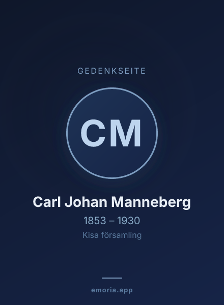 Gedenkportrait von Carl Johan Manneberg