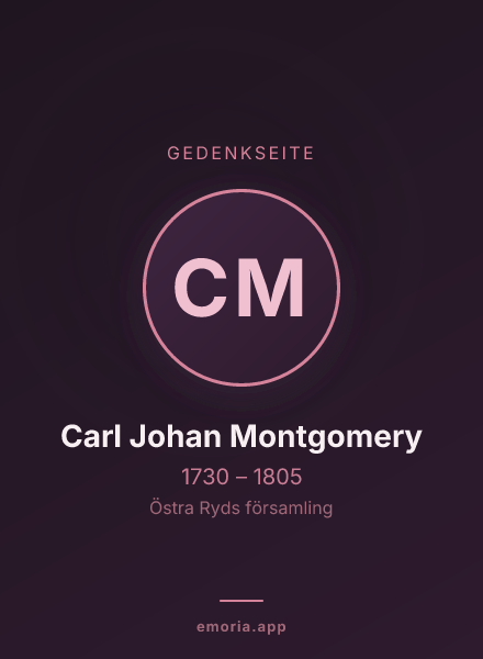 Gedenkportrait von Carl Johan Montgomery