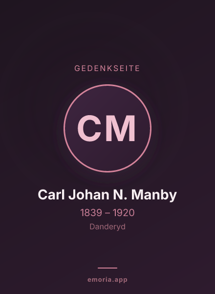 Gedenkportrait von Carl Johan N. Manby