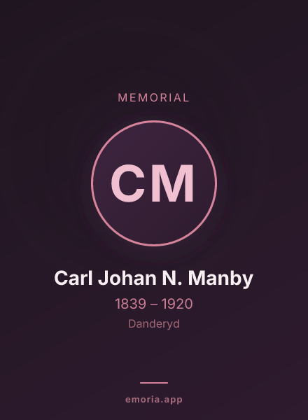 Memorial portrait of Carl Johan N. Manby