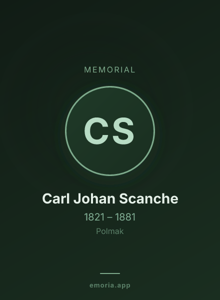 Memorial portrait of Carl Johan Scanche