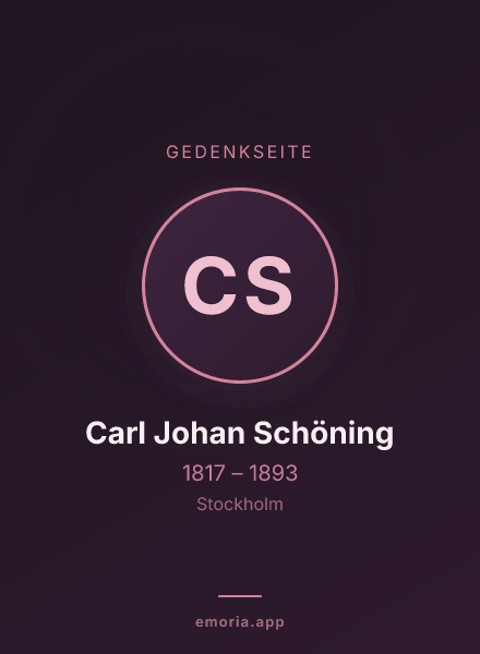 Gedenkportrait von Carl Johan Schöning