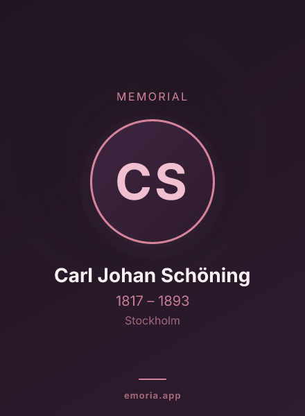 Memorial portrait of Carl Johan Schöning