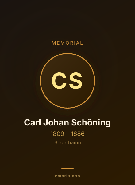 Memorial portrait of Carl Johan Schöning