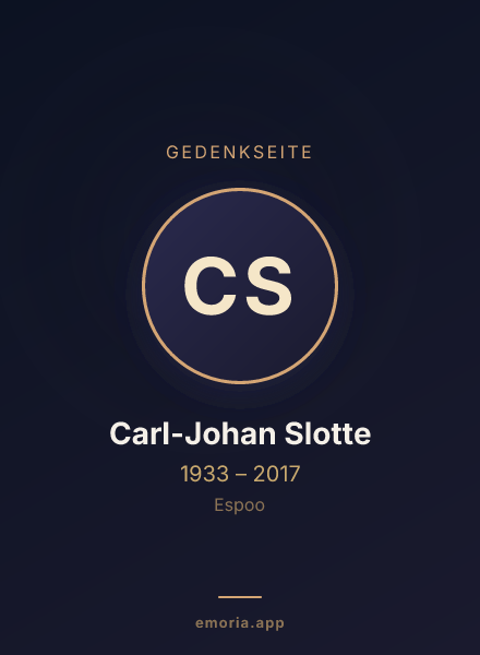 Gedenkportrait von Carl-Johan Slotte