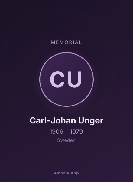 Memorial portrait of Carl-Johan Unger